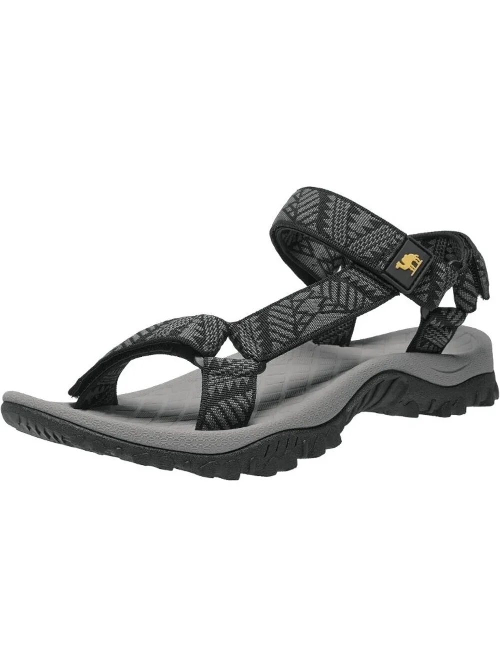 Men's Black Grey Comfortable Athletic Hiking Sport Sandals Outdoor Beach Shoes